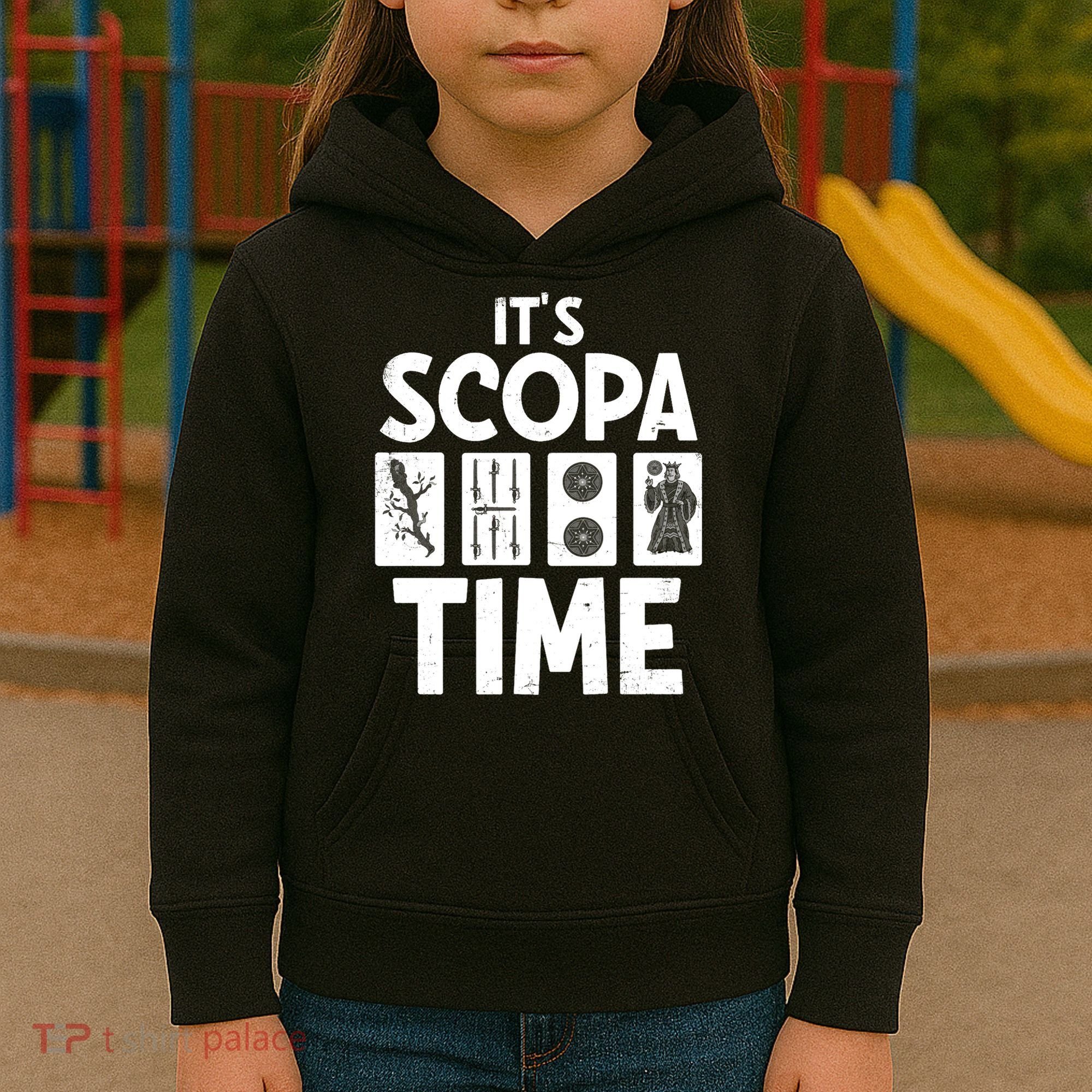 It's Scopa Time Nonna Nonno Italian Cards Game Scopa Player Premium Kids Hoodie