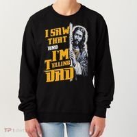 I Saw That Im Telling Dad Funny Religious Christian Jesus Women's Sweatshirt thumb 0