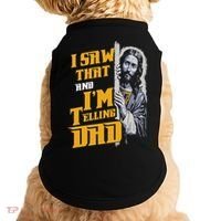 I Saw That Im Telling Dad Funny Religious Christian Jesus Doggie Tank thumb 0