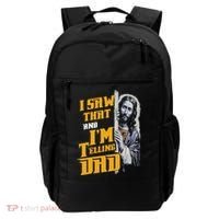 I Saw That Im Telling Dad Funny Religious Christian Jesus Backpack thumb 0