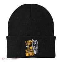 I Saw That Im Telling Dad Funny Religious Christian Jesus Beanie thumb 0