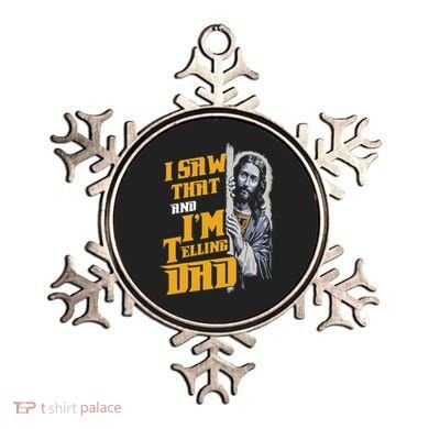 I Saw That Im Telling Dad Funny Religious Christian Jesus Ornament