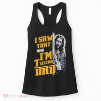 I Saw That Im Telling Dad Funny Religious Christian Jesus Women's Tank Top thumb 0