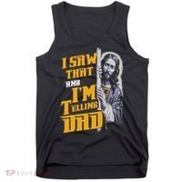I Saw That Im Telling Dad Funny Religious Christian Jesus Tank Top thumb 0