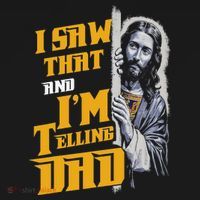 I Saw That Im Telling Dad Funny Religious Christian Jesus Visor thumb 3