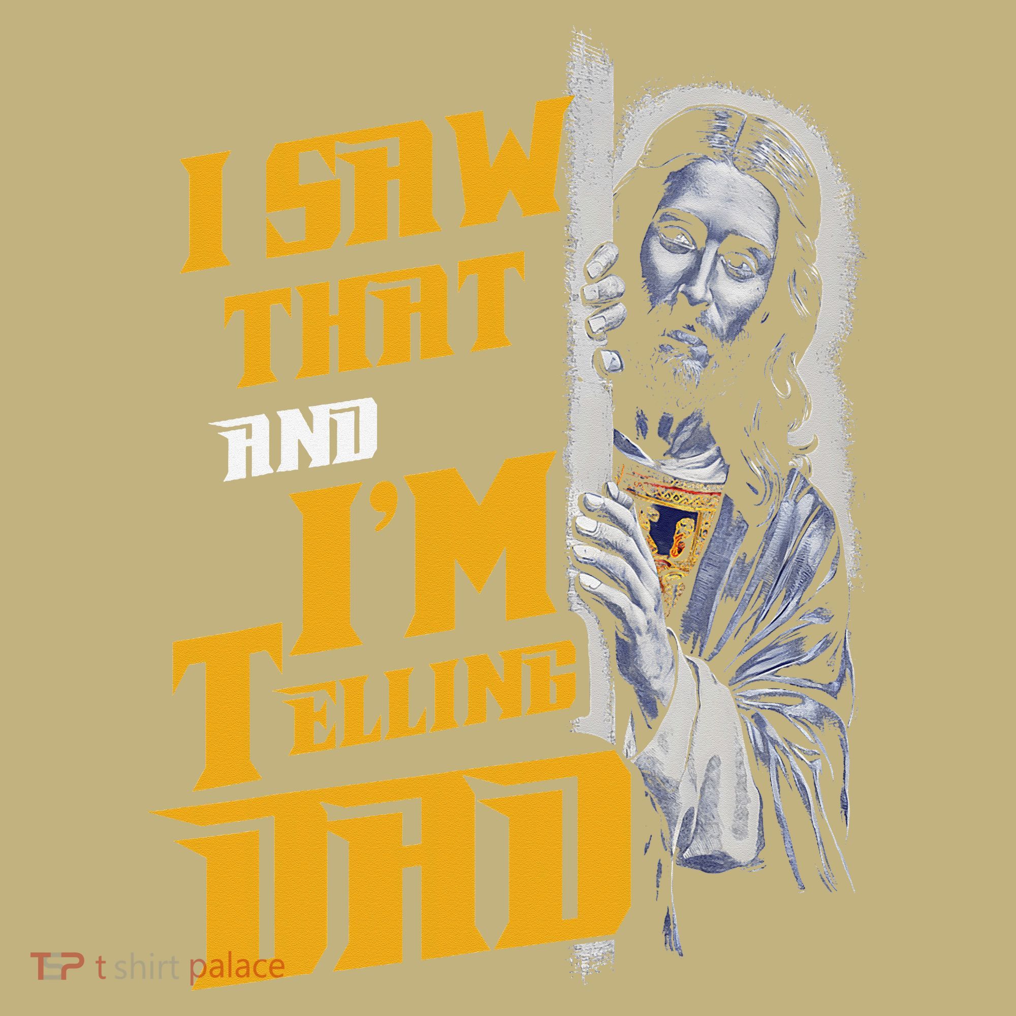 I Saw That Im Telling Dad Funny Religious Christian Jesus Mousepad