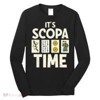 It's Scopa Time Nonna Nonno Italian Cards Game Scopa Player Long Sleeve Shirt thumb 0