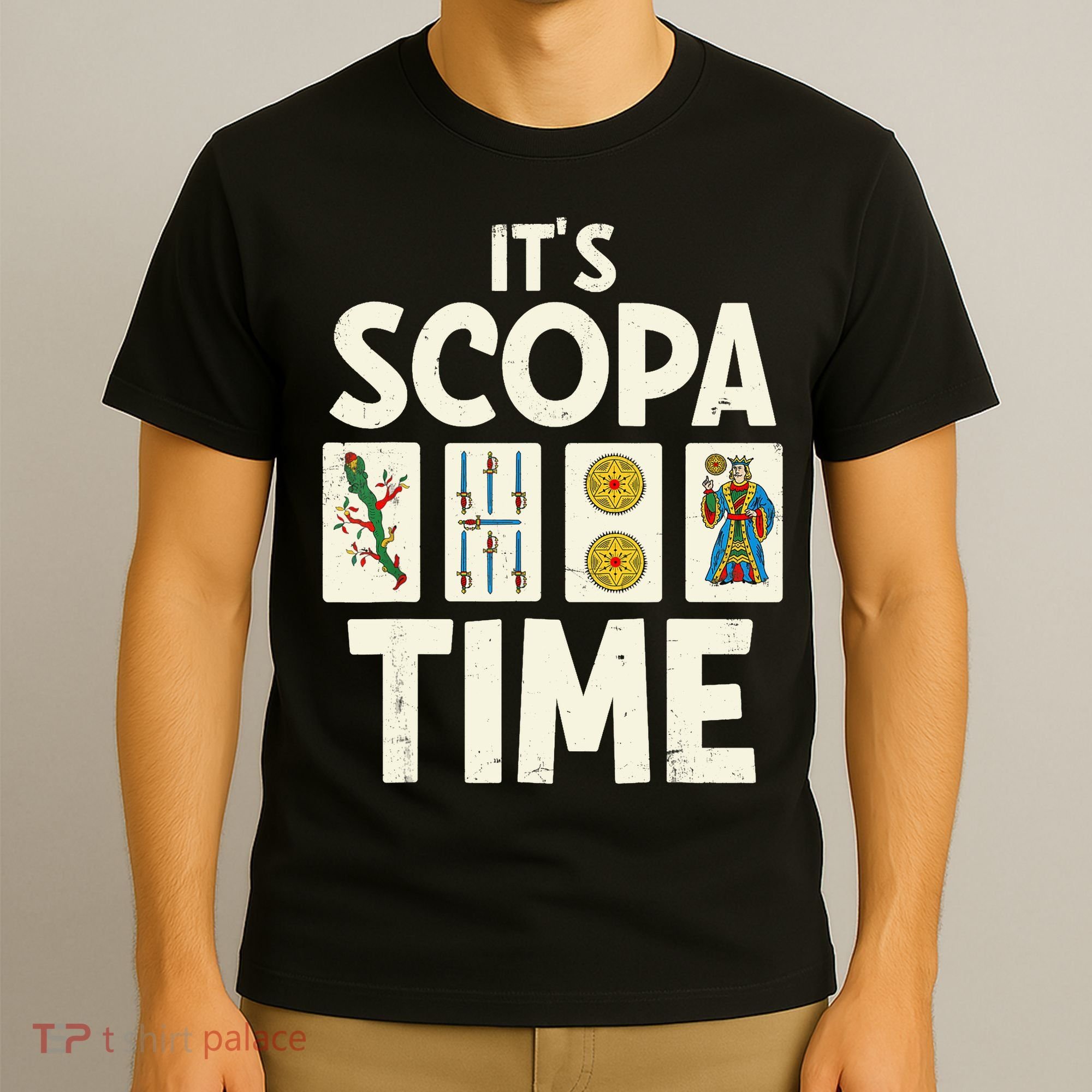 It's Scopa Time Nonna Nonno Italian Cards Game Scopa Player T-Shirt