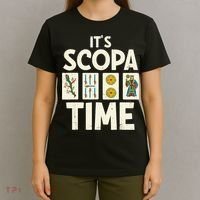 It's Scopa Time Nonna Nonno Italian Cards Game Scopa Player T-Shirt thumb 4