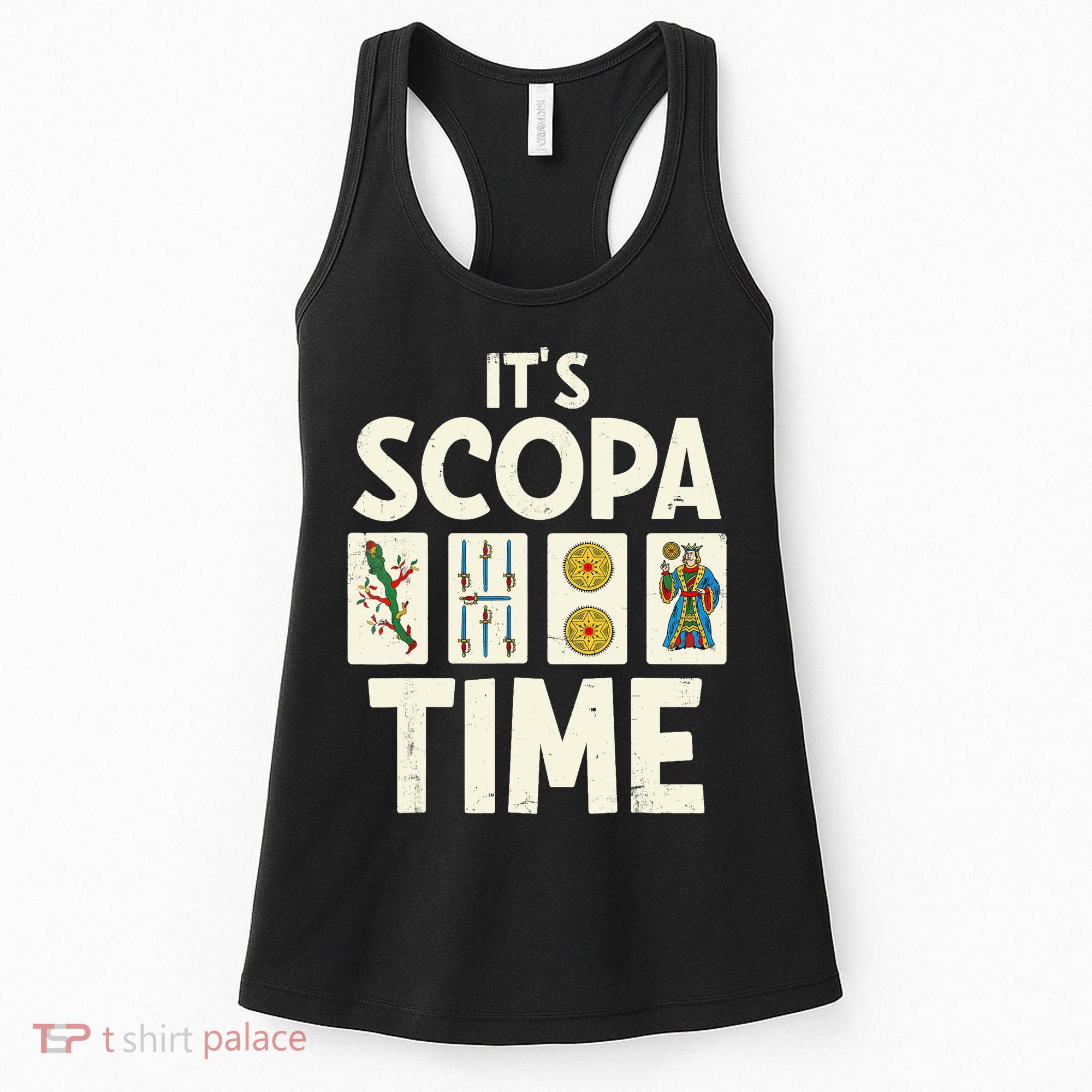 It's Scopa Time Nonna Nonno Italian Cards Game Scopa Player Women's Tank Top