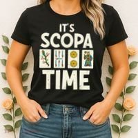 It's Scopa Time Nonna Nonno Italian Cards Game Scopa Player Women's T-Shirt thumb 2