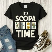 It's Scopa Time Nonna Nonno Italian Cards Game Scopa Player Women's T-Shirt thumb 3