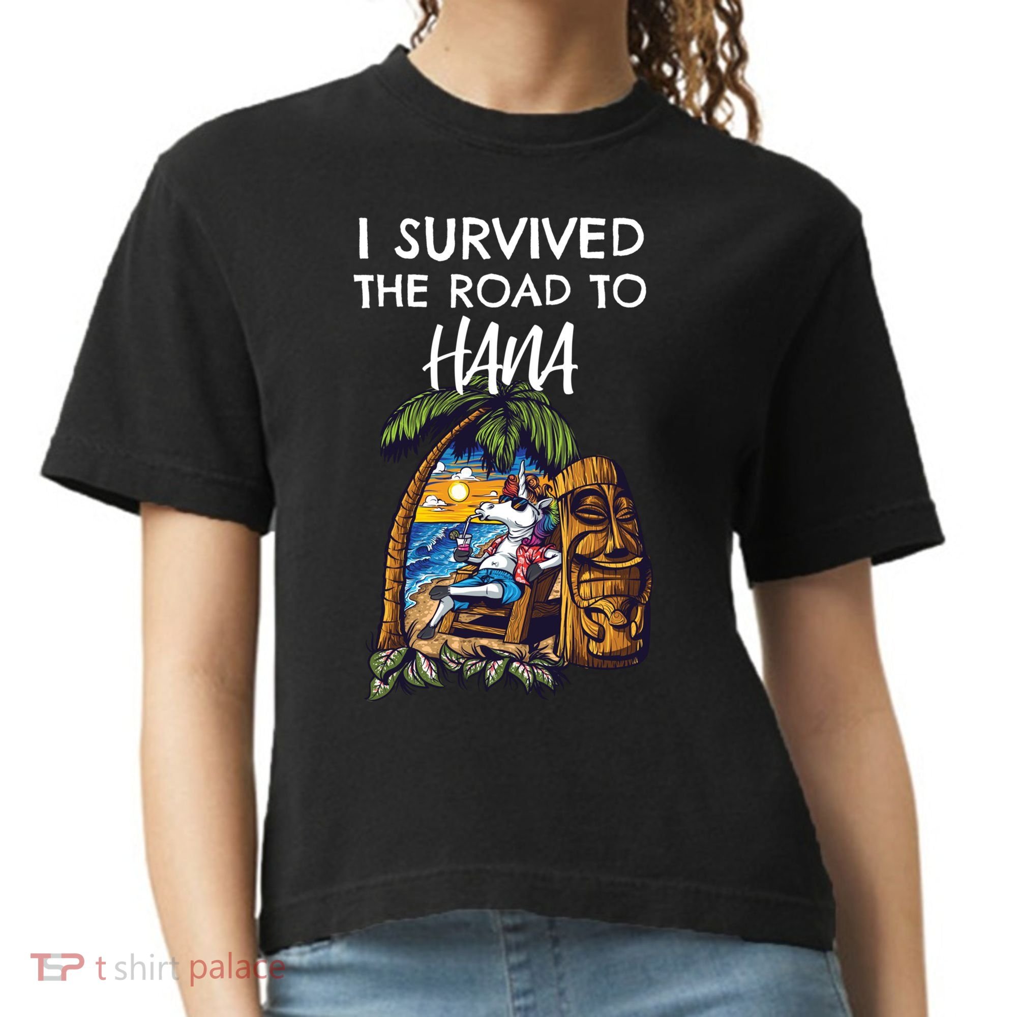 I Survived The Road To Hana Gift Comfort Colors Boxy T-Shirt