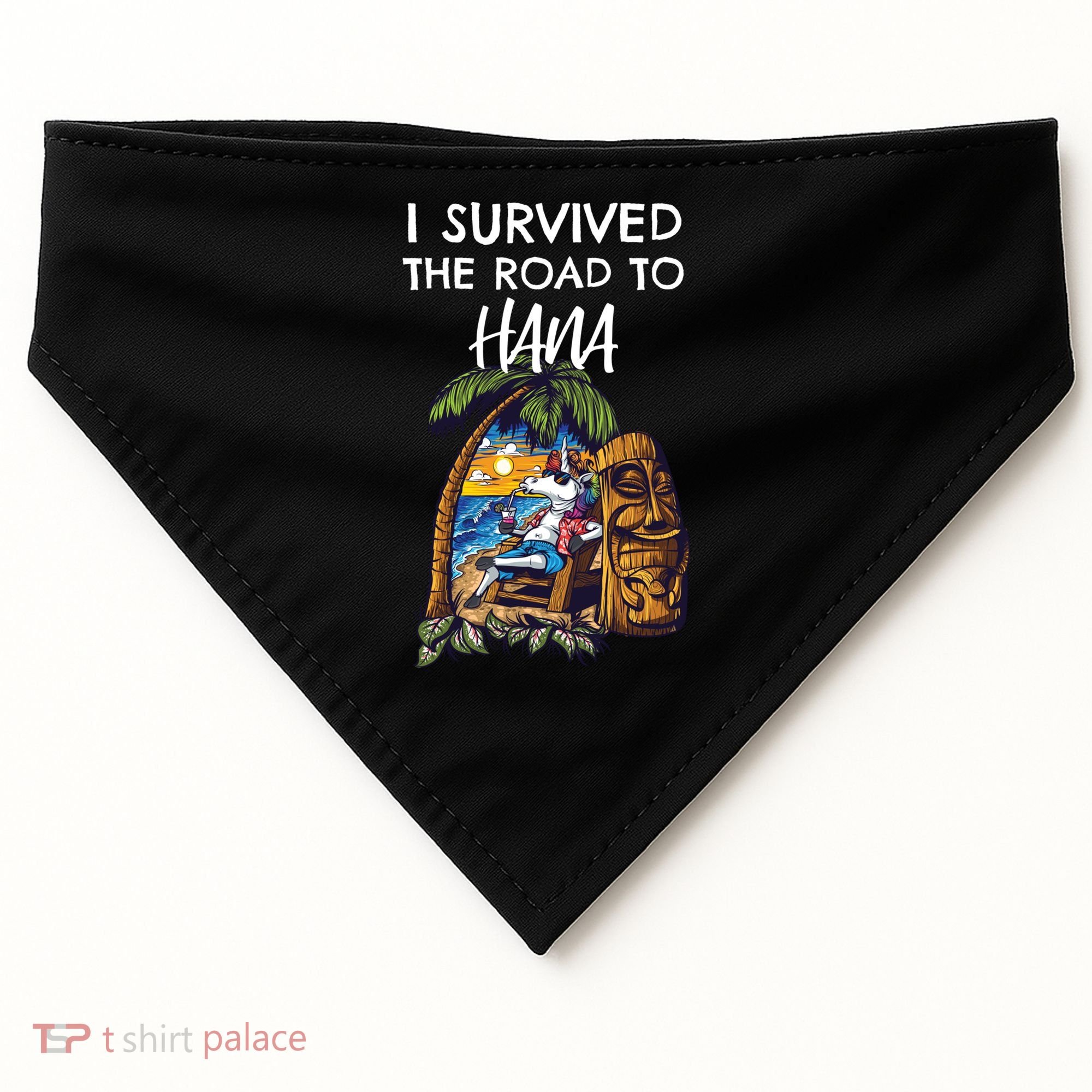 I Survived The Road To Hana Gift USA-Made Doggie Bandana