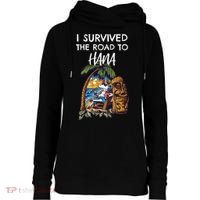 I Survived The Road To Hana Gift Womens Funnel Neck Pullover Hood thumb 0