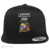I Survived The Road To Hana Gift Flat Bill Trucker Hat thumb 0