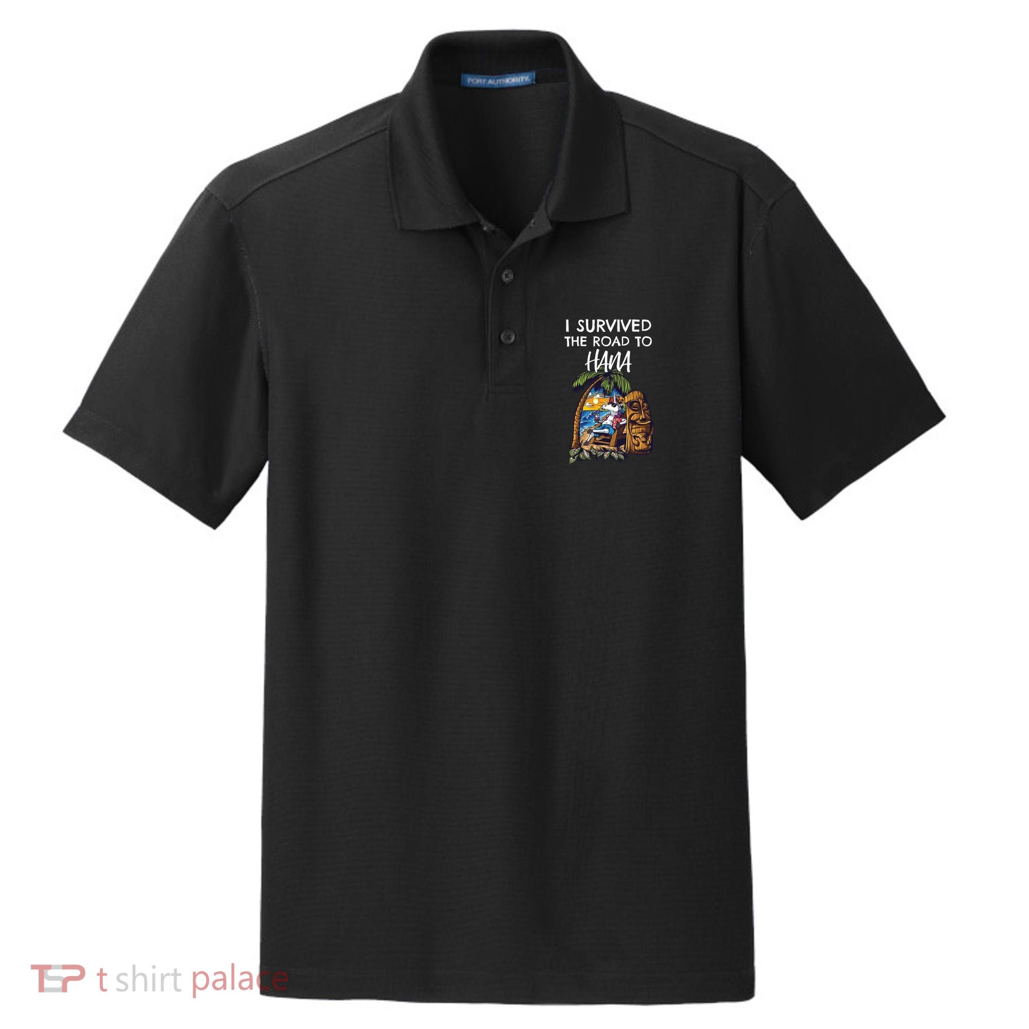 I Survived The Road To Hana Gift Dry Zone Grid Polo