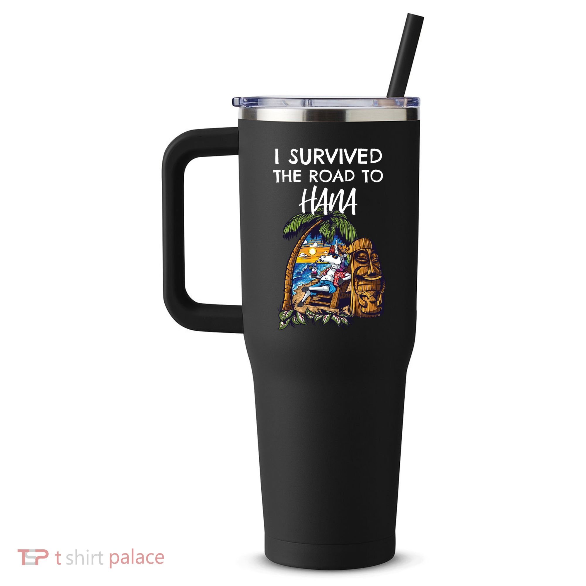 I Survived The Road To Hana Gift 40oz Vacuum Insulated Stainless Steel Travel Tumbler