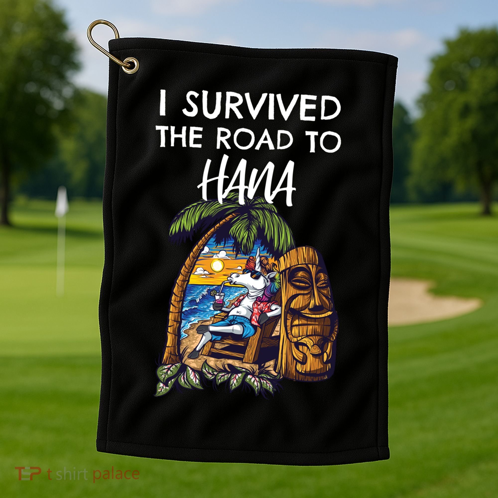 I Survived The Road To Hana Gift Golf Towel