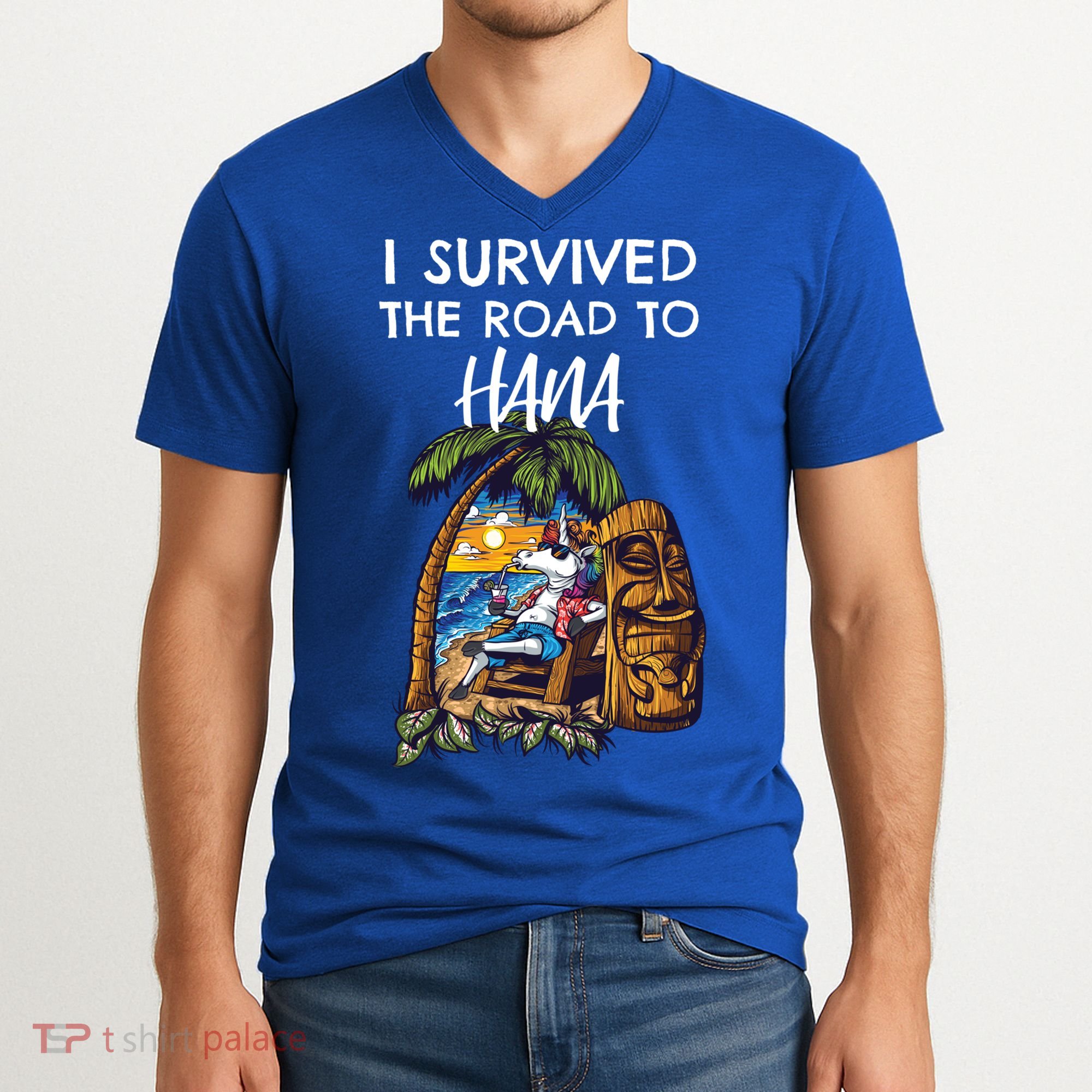 I Survived The Road To Hana Gift V-Neck T-Shirt
