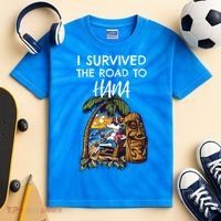I Survived The Road To Hana Gift Kids Tie-Dye T-Shirt thumb 2