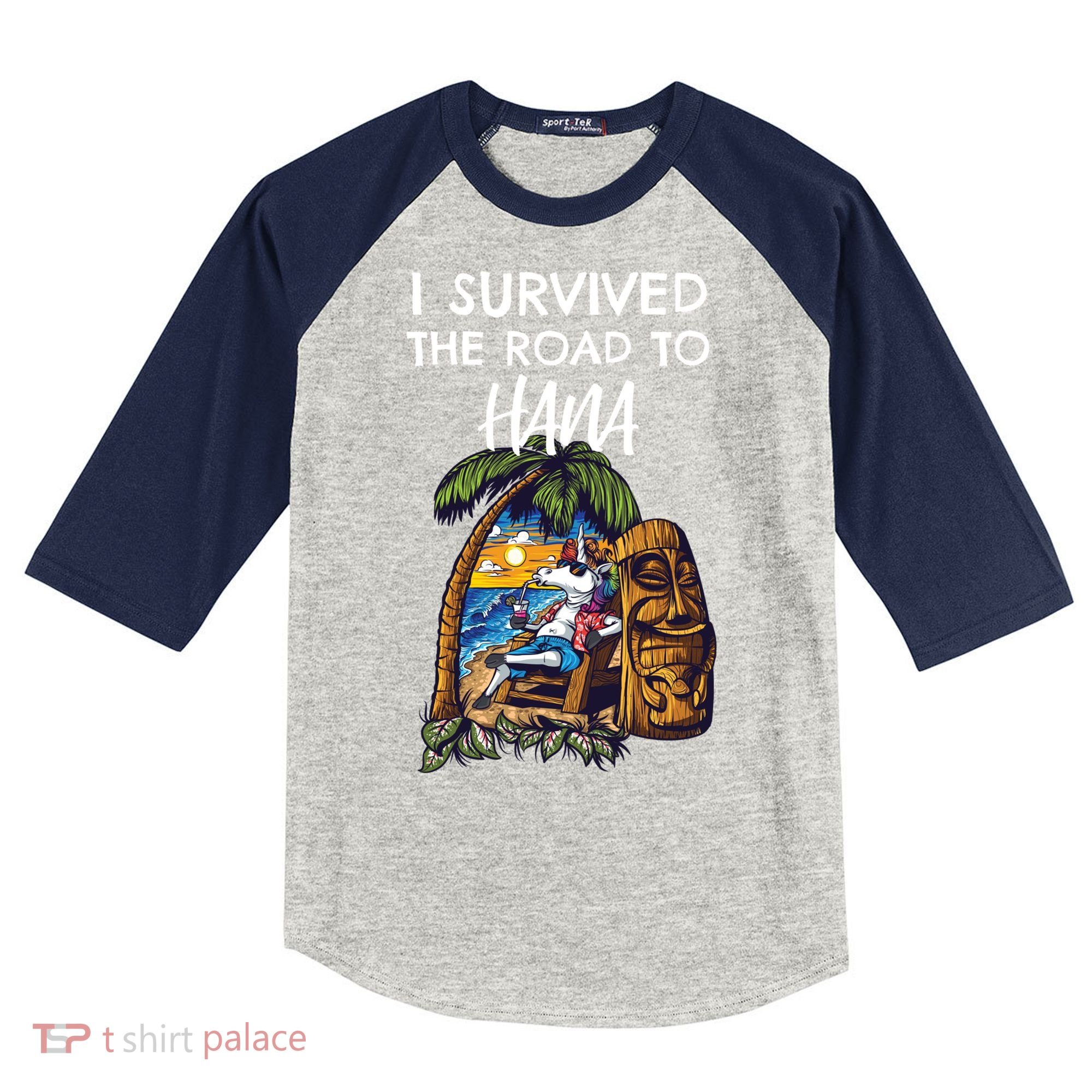 I Survived The Road To Hana Gift Kids Colorblock Raglan Jersey