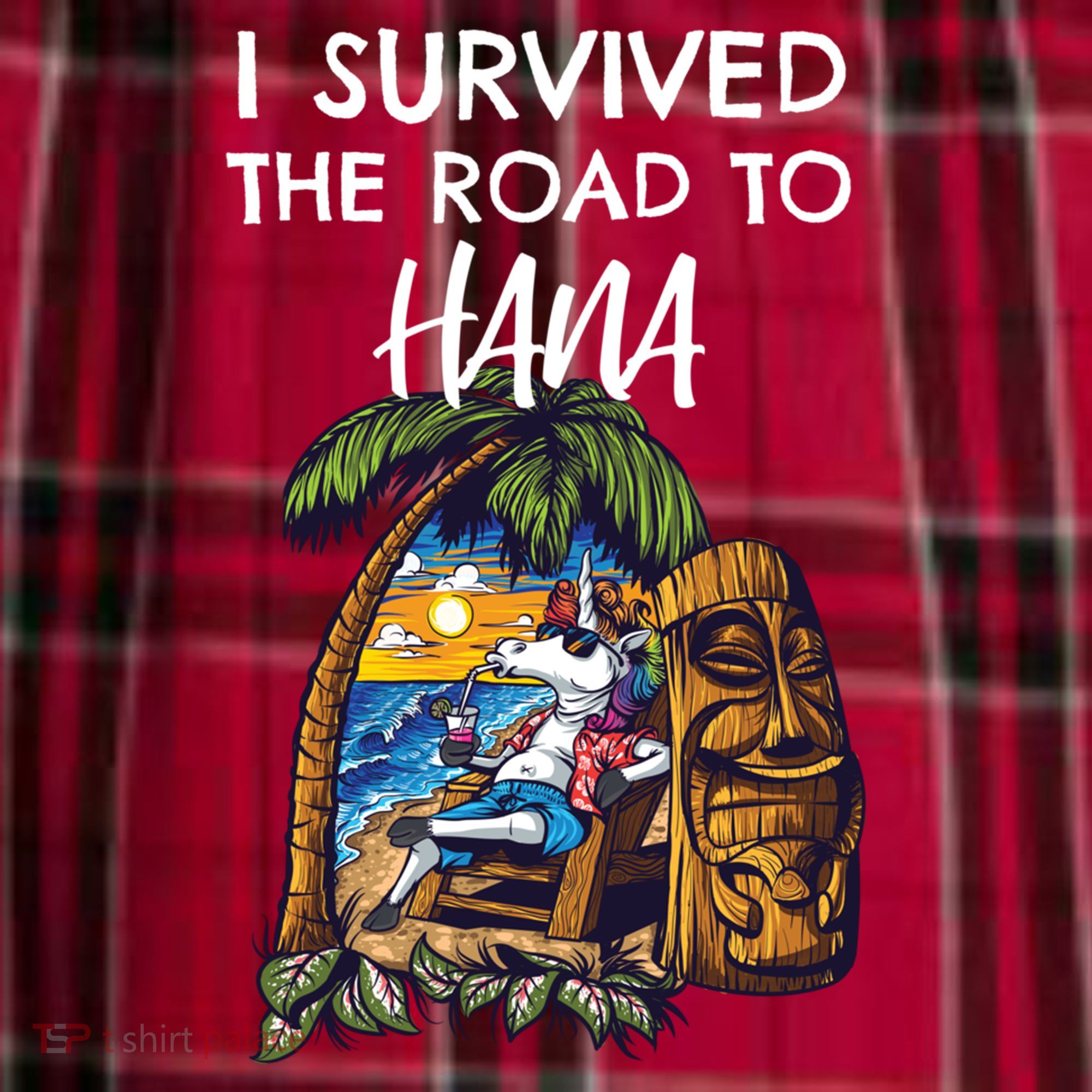 I Survived The Road To Hana Gift Men's Flannel Plaid Pajama Pants