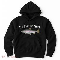 ID Smoke That Rainbow Trout Fish Bbq Barbecue Hoodie thumb 0
