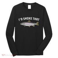 ID Smoke That Rainbow Trout Fish Bbq Barbecue Long Sleeve Shirt thumb 0