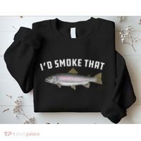 ID Smoke That Rainbow Trout Fish Bbq Barbecue Sweatshirt thumb 2