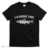 ID Smoke That Rainbow Trout Fish Bbq Barbecue T-Shirt thumb 0