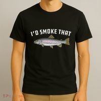 ID Smoke That Rainbow Trout Fish Bbq Barbecue T-Shirt thumb 3