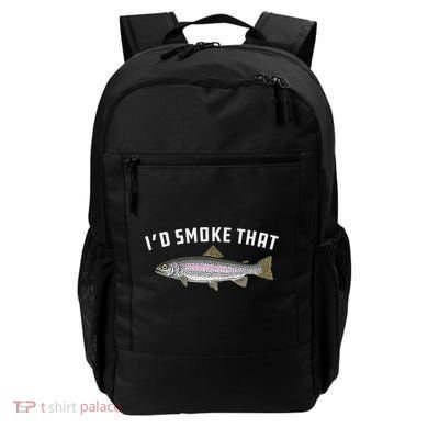 ID Smoke That Rainbow Trout Fish Bbq Barbecue Backpack