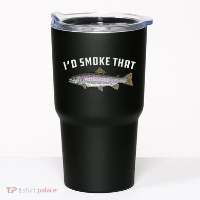 ID Smoke That Rainbow Trout Fish Bbq Barbecue Tumbler