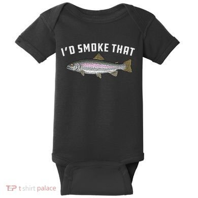 ID Smoke That Rainbow Trout Fish Bbq Barbecue Baby Bodysuit