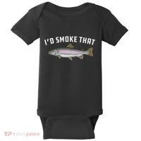ID Smoke That Rainbow Trout Fish Bbq Barbecue Baby Bodysuit thumb 0