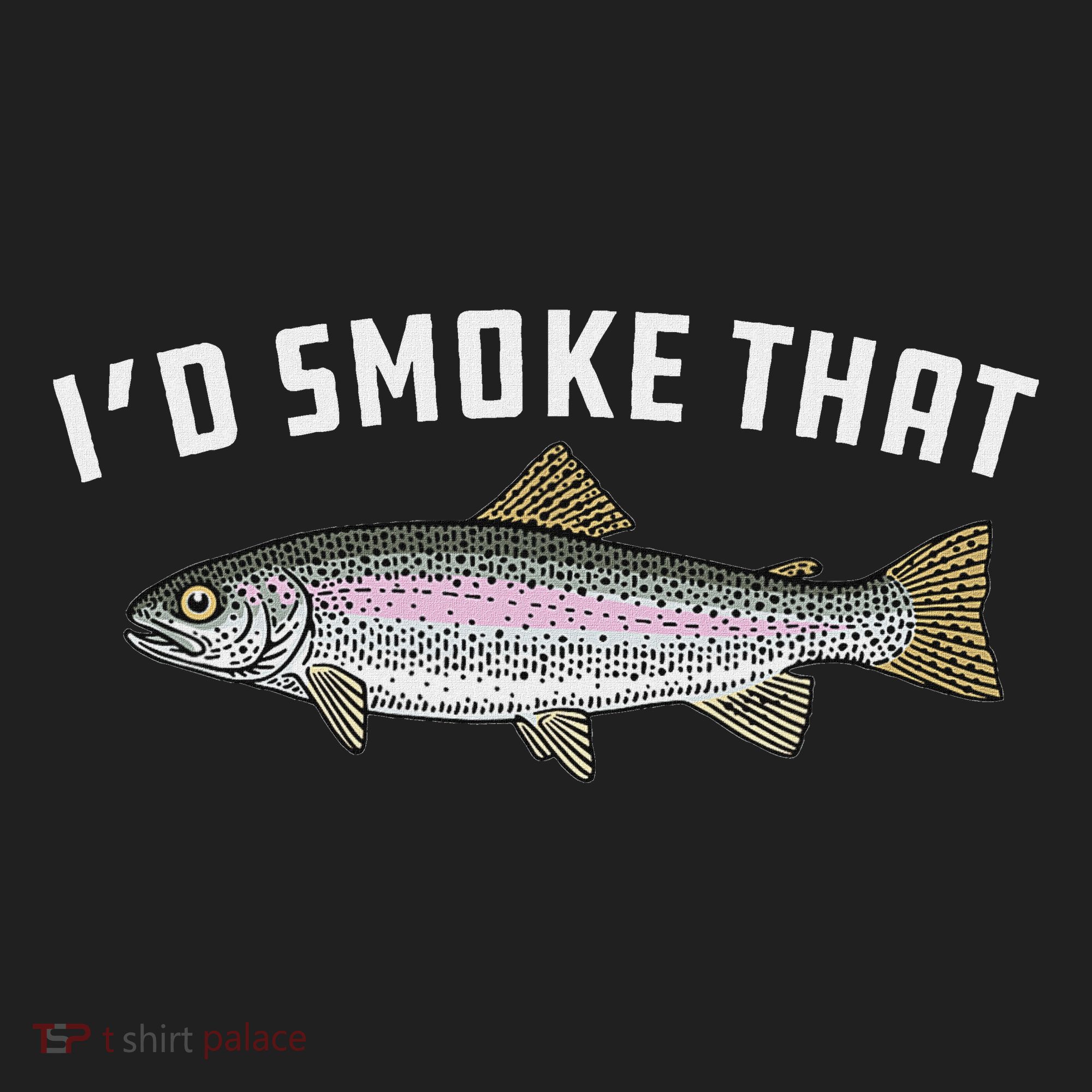 ID Smoke That Rainbow Trout Fish Bbq Barbecue Hat