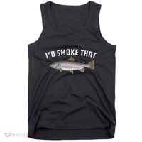 ID Smoke That Rainbow Trout Fish Bbq Barbecue Tank Top thumb 0