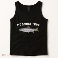 ID Smoke That Rainbow Trout Fish Bbq Barbecue Tank Top thumb 2