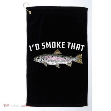 ID Smoke That Rainbow Trout Fish Bbq Barbecue Golf Towel