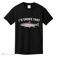 ID Smoke That Rainbow Trout Fish Bbq Barbecue Kids T-Shirt thumb 0