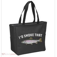 ID Smoke That Rainbow Trout Fish Bbq Barbecue Tote Bag thumb 2
