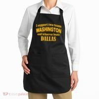 I Support Two Teams Washington And Whoever Beats Dallas Apron thumb 2