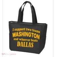 I Support Two Teams Washington And Whoever Beats Dallas Tote Bag thumb 3