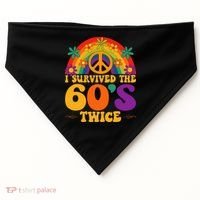 I Survived The 60s Twice Sixties 70th Birthday USA-Made Doggie Bandana thumb 0