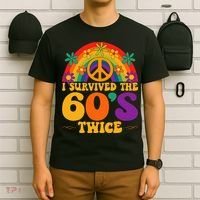 I Survived The 60s Twice Sixties 70th Birthday T-Shirt thumb 6
