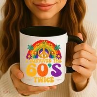 I Survived The 60s Twice Sixties 70th Birthday Coffee Mug thumb 3