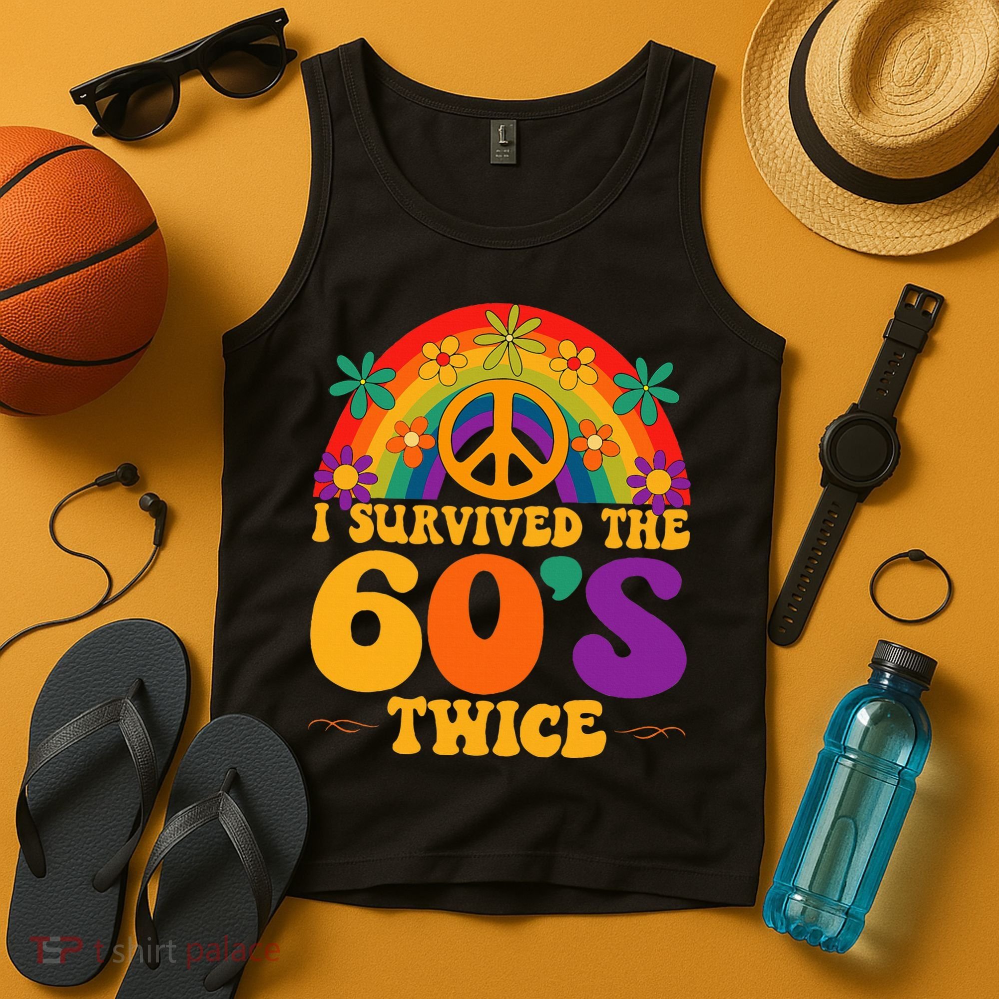 I Survived The 60s Twice Sixties 70th Birthday Tank Top