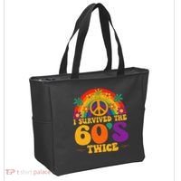 I Survived The 60s Twice Sixties 70th Birthday Tote Bag thumb 2