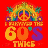 I Survived The 60s Twice Sixties 70th Birthday Santa Hat thumb 1